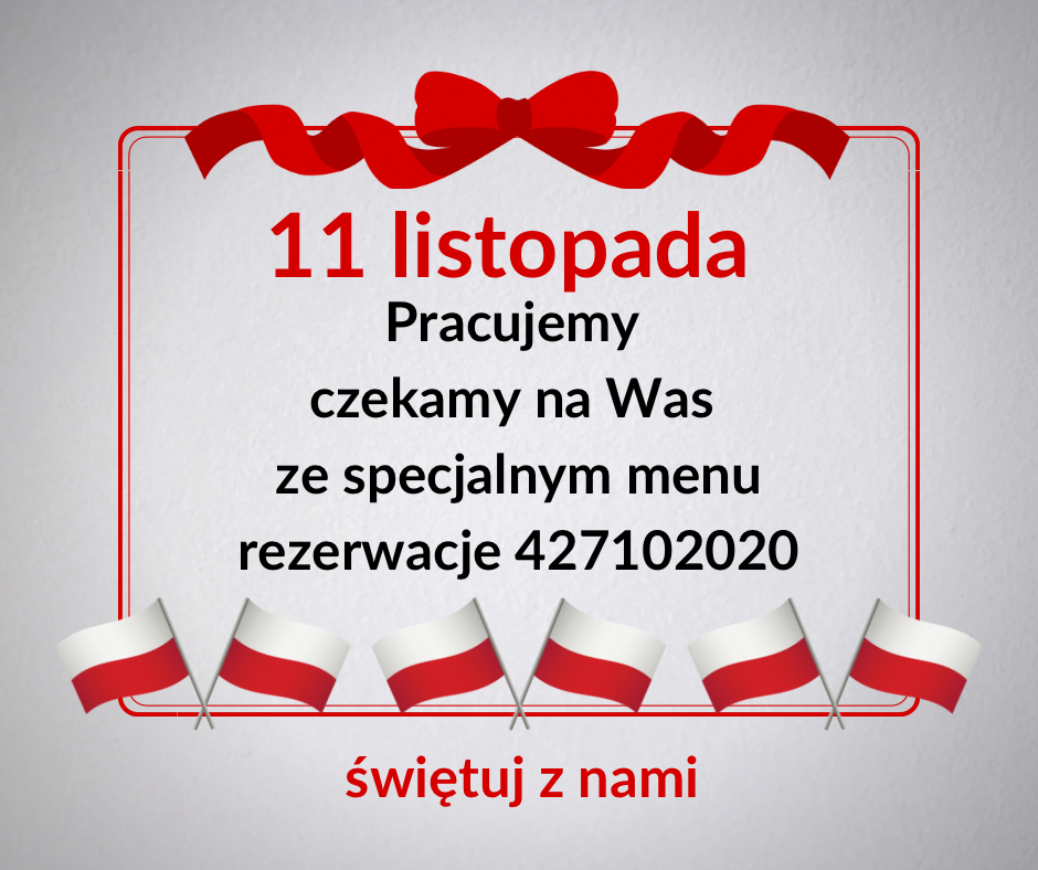 Zapraszamy we wtorek 11-go listopada 🌺